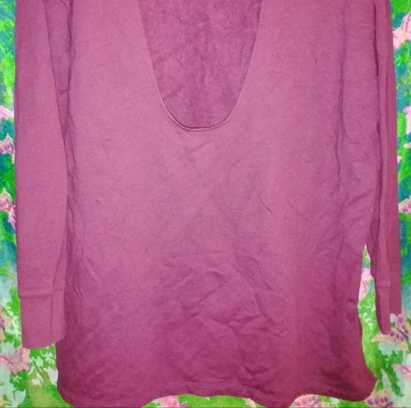 Victoria's Secret Sport purple oversized open back sweatshirt top medium large - Picture 5 of 6